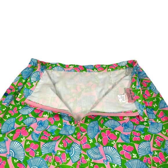 Vintage Lilly Pulitzer Skirt 16 Butterfly Fans Dorothy Bullitt 80s USA Rare New - Picture 5 of 11
